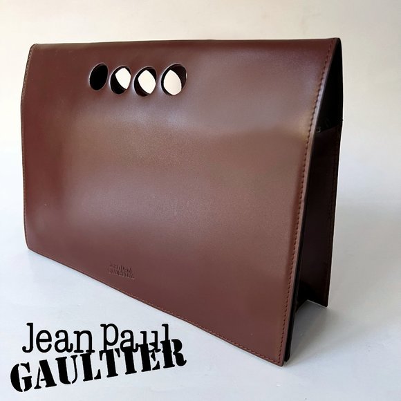 Jean Paul Gaultier Handbags - 🎈3 XH P🎈 Authentic JEAN PAUL GAULTIER Genuine Leather Y2K Clutch Handbag,ITALY